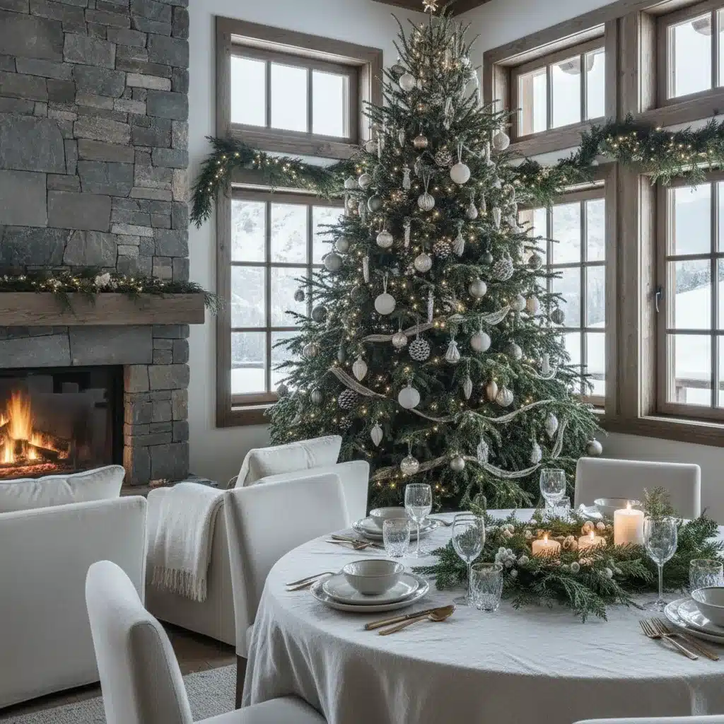 Décoration de Noël, couleurs et ambiance à la montagne - decoration noel couleurs ambiance