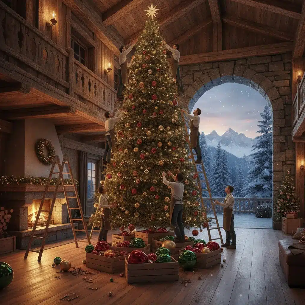 sapin Noël décoré Megève